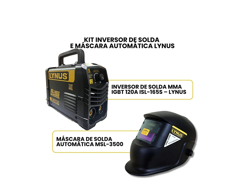 INVERSOR DE SOLDA KISL-165S COM MÁSCARA 5269.0 LYNUS