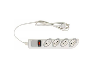 FILTRO DE LINHA BREAKER 4 TOMADAS 2P+T 10A/250V 3X0,75MM 1,3M CINZA DN1642 DANEVA