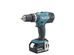 KIT PARAFUSADEIRA/FURADEIRA DE IMPACTO E ASPIRADOR DE PÓ 18V COM 1 BATERIA 3.0AH E CARREGADOR KITDHP453+DCL MAKITA