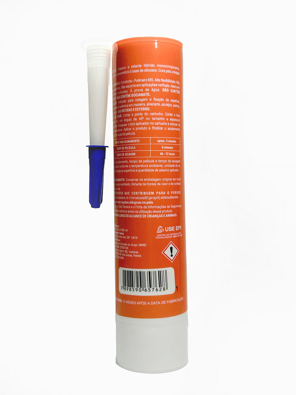 SILICONE FIXA ESPELHO/CUBA 380G BRANCO GMAD