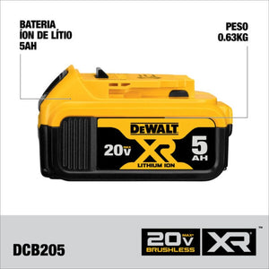 BATERIA 20V MAX 5.0AH DCB205-B3 DEWALT