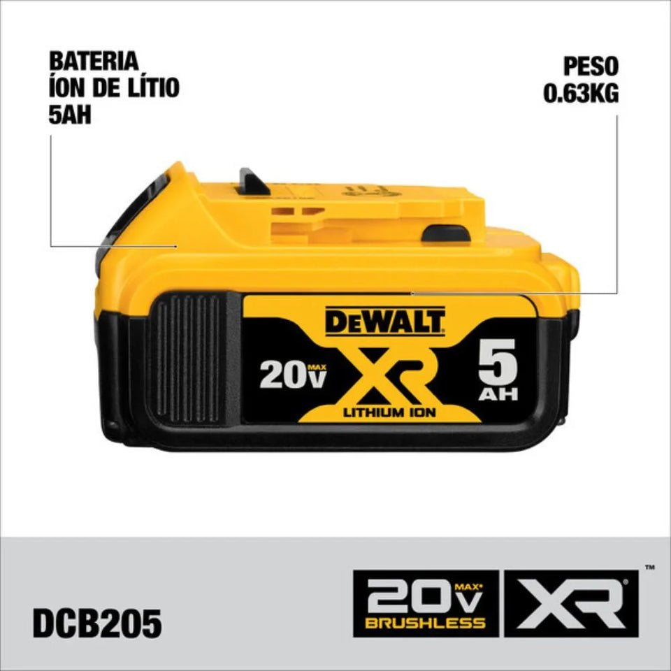 BATERIA 20V MAX 5.0AH DCB205-B3 DEWALT