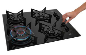 FOGÃO COOKTOP FICHER 4Q TRIPLA CHAMA FIT LINE TREMPE IRON 36330.102673