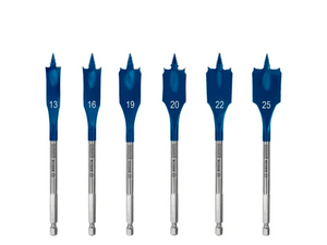 JOGO DE BROCAS CHATAS PARA MADEIRA 6PC 13 A 25MM COM 6 PEÇAS 2608900333 BOSCH