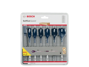 JOGO DE BROCAS CHATAS SELF CUT COM 7 PEÇAS 2608587009 BOSCH
