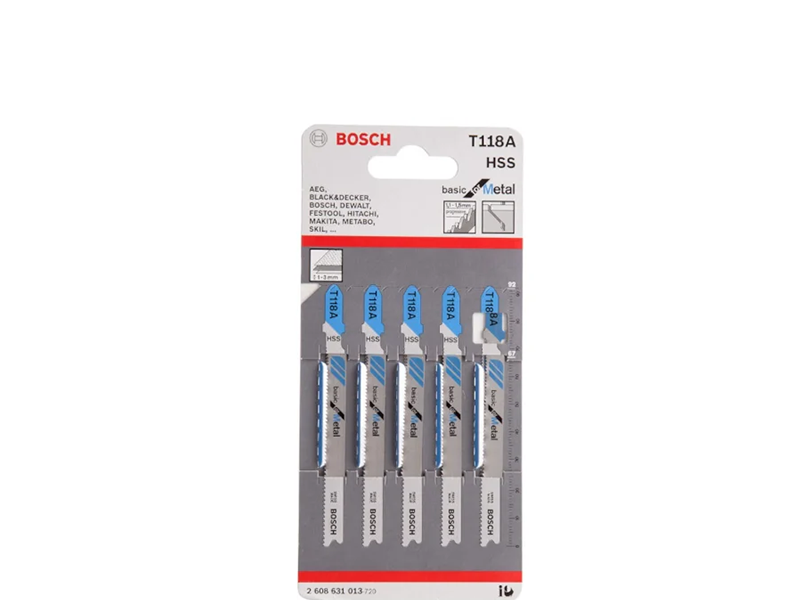 LÂMINA DE SERRA TICO-TICO METAL 67MM 5 PEÇAS T118A 2608668145 BOSCH