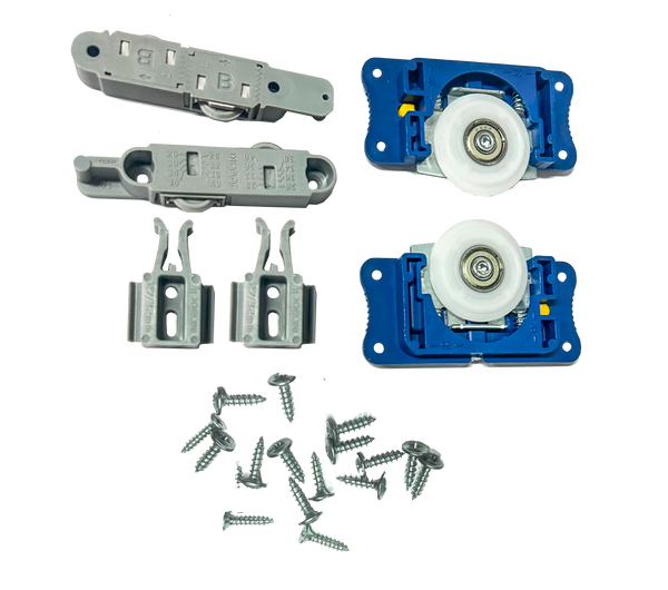 KIT PORTA DE CORRER JP-85 PARA 1 PORTA 50KG EMBUTIDA COM GUIA UNIVERSAL JOELINI