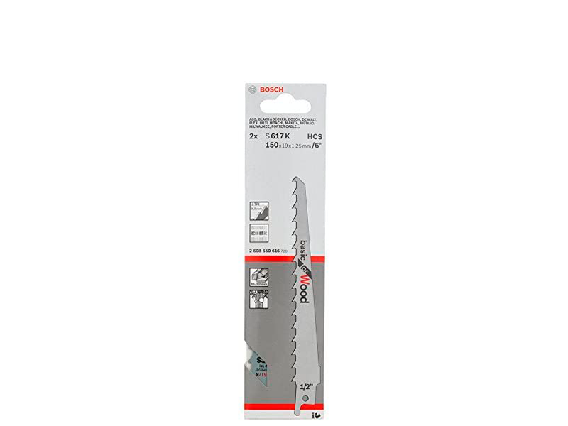LÂMINA DE SERRA SABRE S617K 150MM COM 2 PEÇAS 2608650616 BOSCH