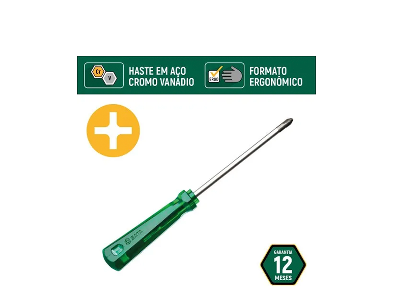 JOGO DE CHAVE FENDA/PHILLIPS COM 6 PEÇAS ST08044L SATA