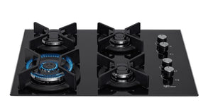 FOGÃO COOKTOP FISCHER 4Q TRIPLA CHAMA INFINITY TREMPE DE FERRO MESA VIDRO BIVOLT 26297-57076