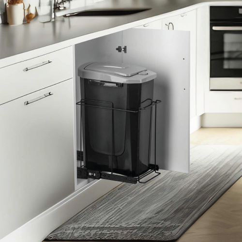 LIXEIRA DESLIZATE SIMPLES SLIM CESTO 15L PRETO 2716 SCHMITT