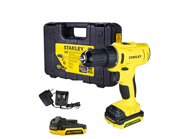 PARAFUSADEIRA/FURADEIRA 12V SCD121S2K-BR COM 2 BATERIAS + CARREGADOR E MALETA STANLEY
