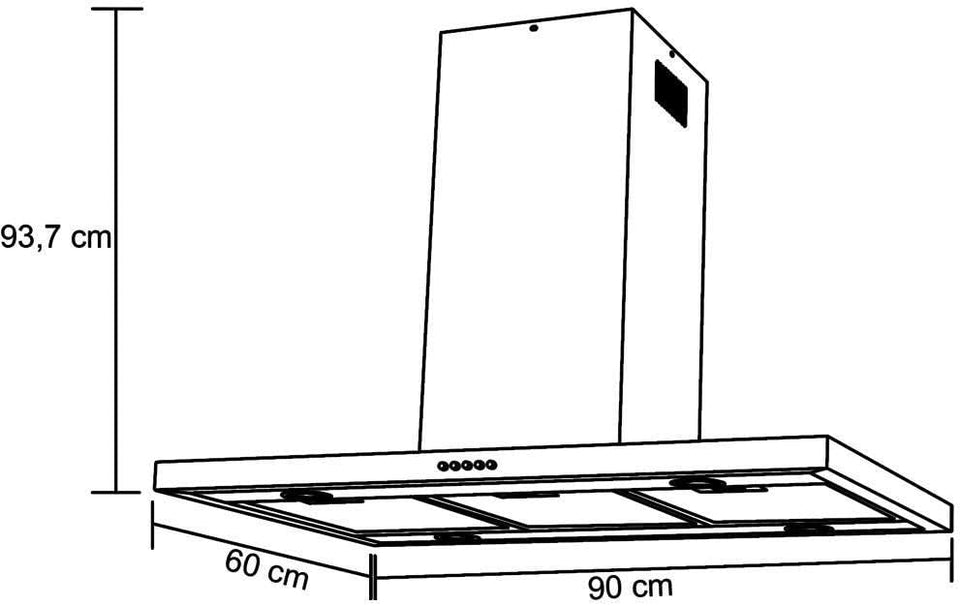 COIFA DE ILHA TRADITION LINE 90CM INOX 17789.19176 220V FISCHER