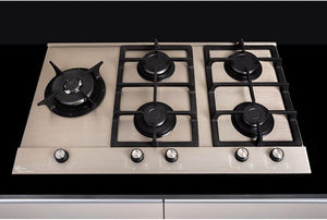 FOGÃO COOKTOP 5Q PLATINUM PRIME ESCOVADO 19784(51515) BIVOLT FISCHER