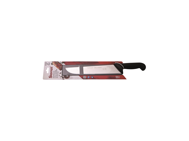 FACA PARA CARNE LÂMINA LARGA 25CM KBKB203 PRETO STARRETT