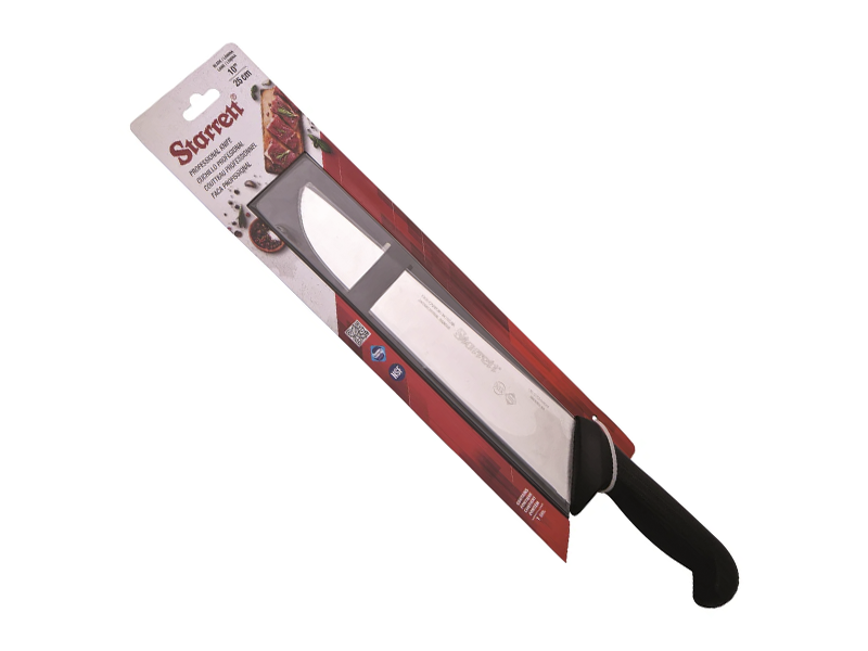 FACA PARA CARNE LÂMINA LARGA 30CM KBKB203 PRETO STARRETT