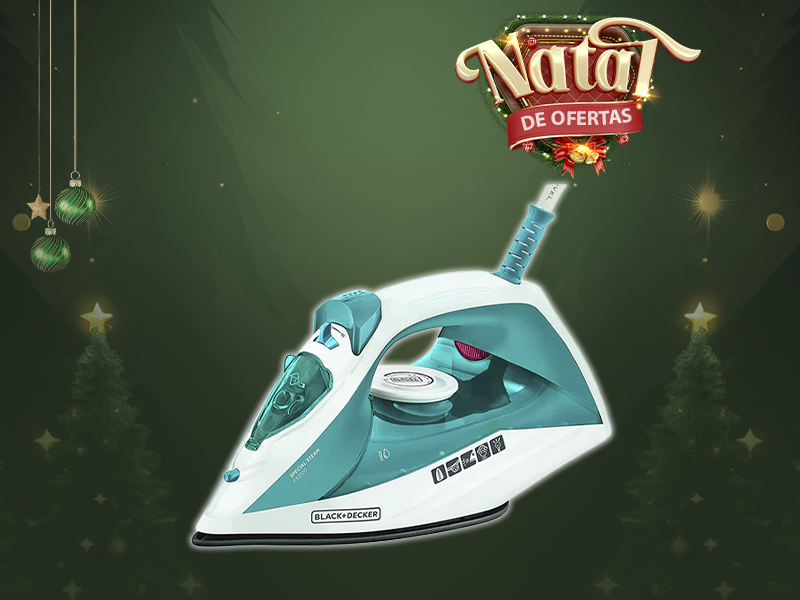 FERRO DE PASSAR A VAPOR BASE ANTIADERENTE FX2100-B2 220V BLACK & DECKER