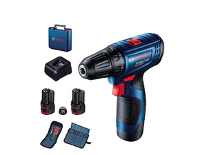 PARAFUSADEIRA / FURADEIRA À BATERIA 12V GSR120-LI COM 21 ACESSÓRIOS 06019G80E2 BOSCH