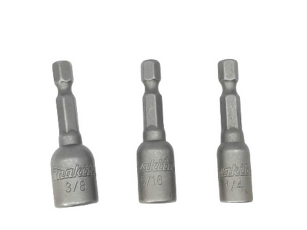 KIT SOQUETE MAGNÉTICO ENCAIXE 1/4" COM 3 PEÇAS B-38847 MAKITA