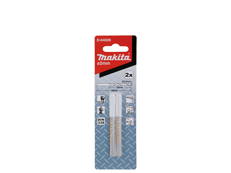 CONJUNTO DE BROCAS PARA METAL 2X49 COM 2 PEÇAS D-64026 MAKITA
