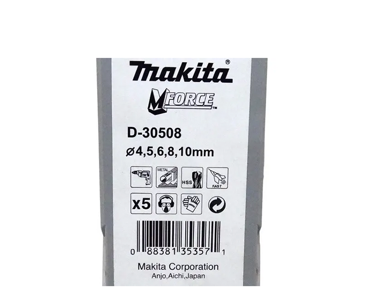 KIT BROCAS MFORCE COM 5 PEÇAS D-30508 MAKITA