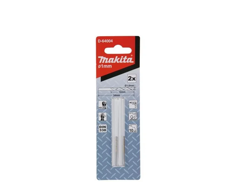 CONJUNTO DE BROCAS PARA METAL 1,0X34 COM 2 PEÇAS D-64004 MAKITA