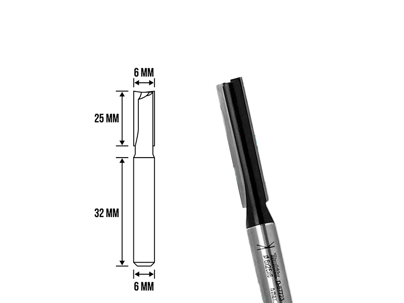 FRESA PARALELA RETA 6MM D-67723 MAKITA
