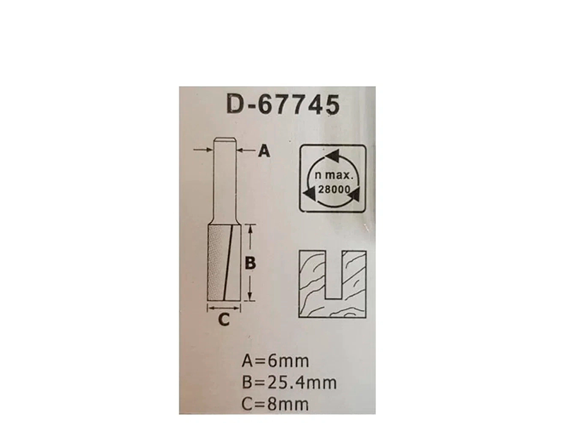 FRESA PARALELA RETA 8MM D-67745 MAKITA
