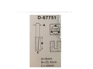 FRESA PARALELA RETA 10MM HASTE 6MM D-67751 MAKITA