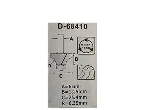 FRESA DE BORDA 6MM COM ROLAMENTO D-68410 MAKITA