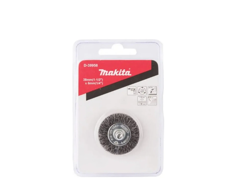 ESCOVA AÇO CIRCULAR COM HASTE 38X6MM D-39958 MAKITA