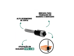 FRESA DUPLA 6MM COM ROLAMENTO D-67991 MAKITA
