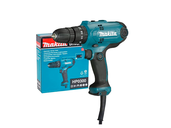 PARAFUSADEIRA / FURADEIRA IMPACTO 3/8" HP0300 220W 220V MAKITA