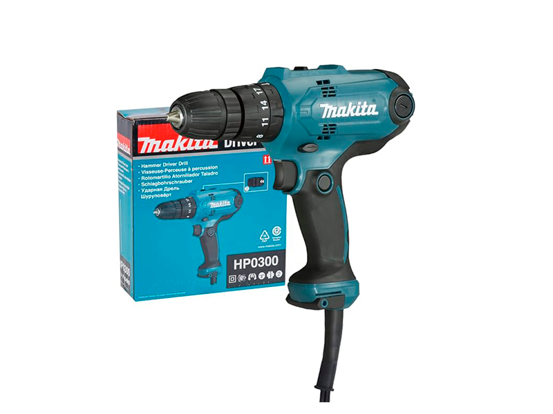 PARAFUSADEIRA / FURADEIRA IMPACTO 3/8" HP0300 220W 220V MAKITA