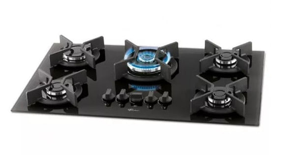 FOGÃO COOKTOP FISCHER 5Q TC INFINITY GÁS MESA VIDRO - PRETO 26298.57077 FISCHER