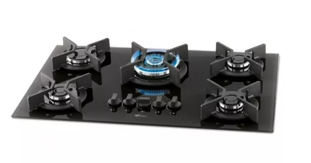 FOGÃO COOKTOP 5Q TC INFINITY GÁS MESA VIDRO - PRETO 26298.57077 FISCHER