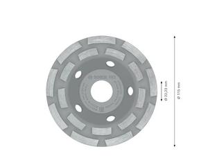 PRATO DIAMANTADO PRO CONCRETO SEGUIMENTADO 115X22.23MM 2608601761 BOSCH