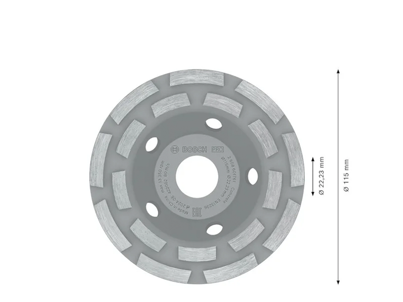 PRATO DIAMANTADO PRO CONCRETO SEGUIMENTADO 115X22.23MM 2608601761 BOSCH