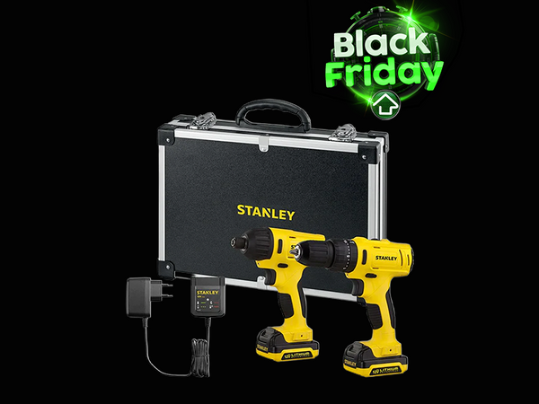 KIT PARAFUSADEIRA / FURADEIRA DE IMPACTO 3/8 12V SCHI121S2FK-BR COM MALETA STANLEY