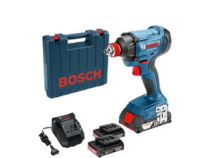 CHAVE DE IMPACTO A BATERIA 18V GDX180-LI COM CARREGADOR RÁPIDO 2 BAT. 1,5AH E MALETA 06019G52E0 BOSCH