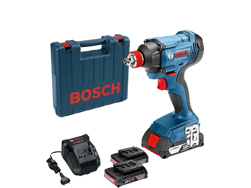 CHAVE DE IMPACTO A BATERIA 18V GDX180-LI COM CARREGADOR RÁPIDO 2 BAT. 1,5AH E MALETA 06019G52E0 BOSCH