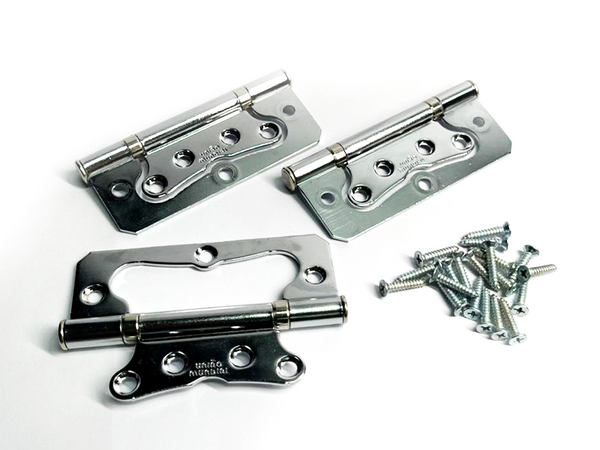 DOBRADIÇA AÇO DE SOBREPOR 4" CROMADO COM 3 PEÇAS 625804 UNIÃO MUNDIAL