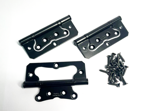 DOBRADIÇA AÇO DE SOBREPOR 4" PRETO COM 3 PEÇAS 625806 UNIÃO MUNDIAL