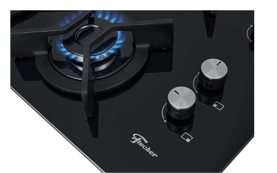 FOGÃO COOKTOP FISCHER 4Q TRIPLA CHAMA INFINITY TREMPE DE FERRO MESA VIDRO BIVOLT 26297-57076