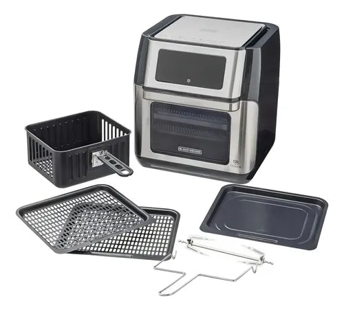 FRITADEIRA AIR FRYER OVEN 5 EM 1 GOURMAND GRIS AFO12G 4LT 220V BLACK & DECKER