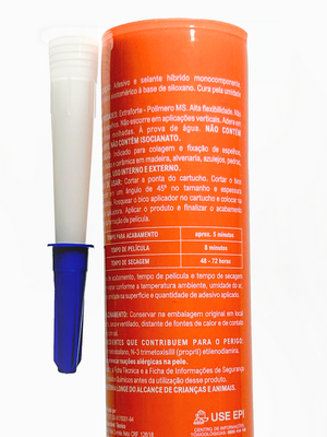 SILICONE FIXA ESPELHO/CUBA 380G BRANCO GMAD