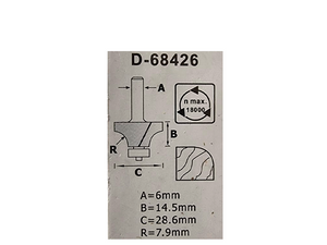 FRESA DE BORDA DECORATIVA 6MM D-68426 MAKITA