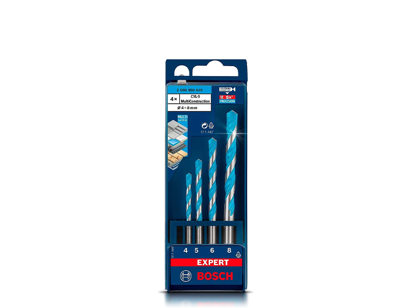 JOGO DE BROCA MULTIMATERIAL EXPERT CYL-9 COM 4 PEÇAS 2608900649000 BOSCH
