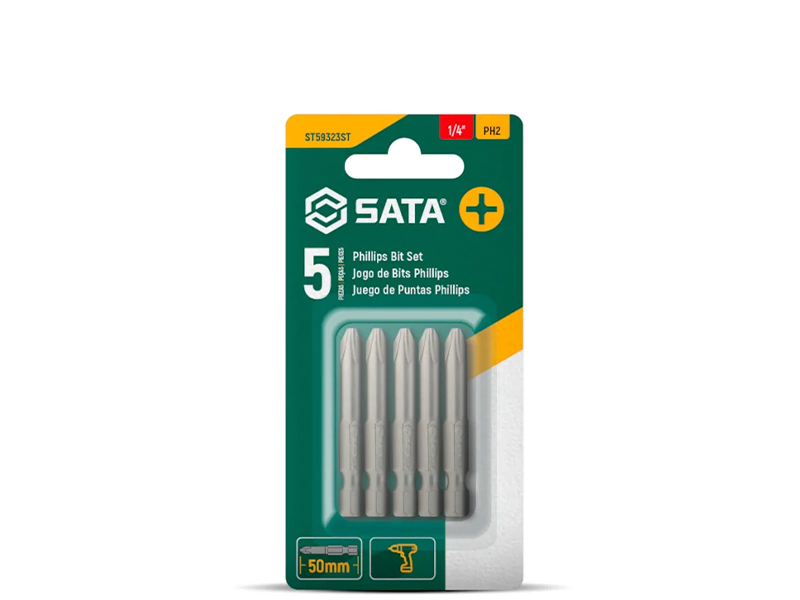 JOGO DE BITS PHILLIPS N1 X 50MM COM 5 PEÇAS ST59322ST SATA