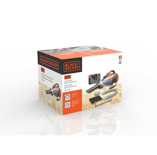 ASPIRADOR DE PÓ PARA AUTOMÓVEIS 12V 610ML AÇÃO CICLÔNICA COM 3 ACESSÓRIOS E BOLSA BDCV610-LA B&D